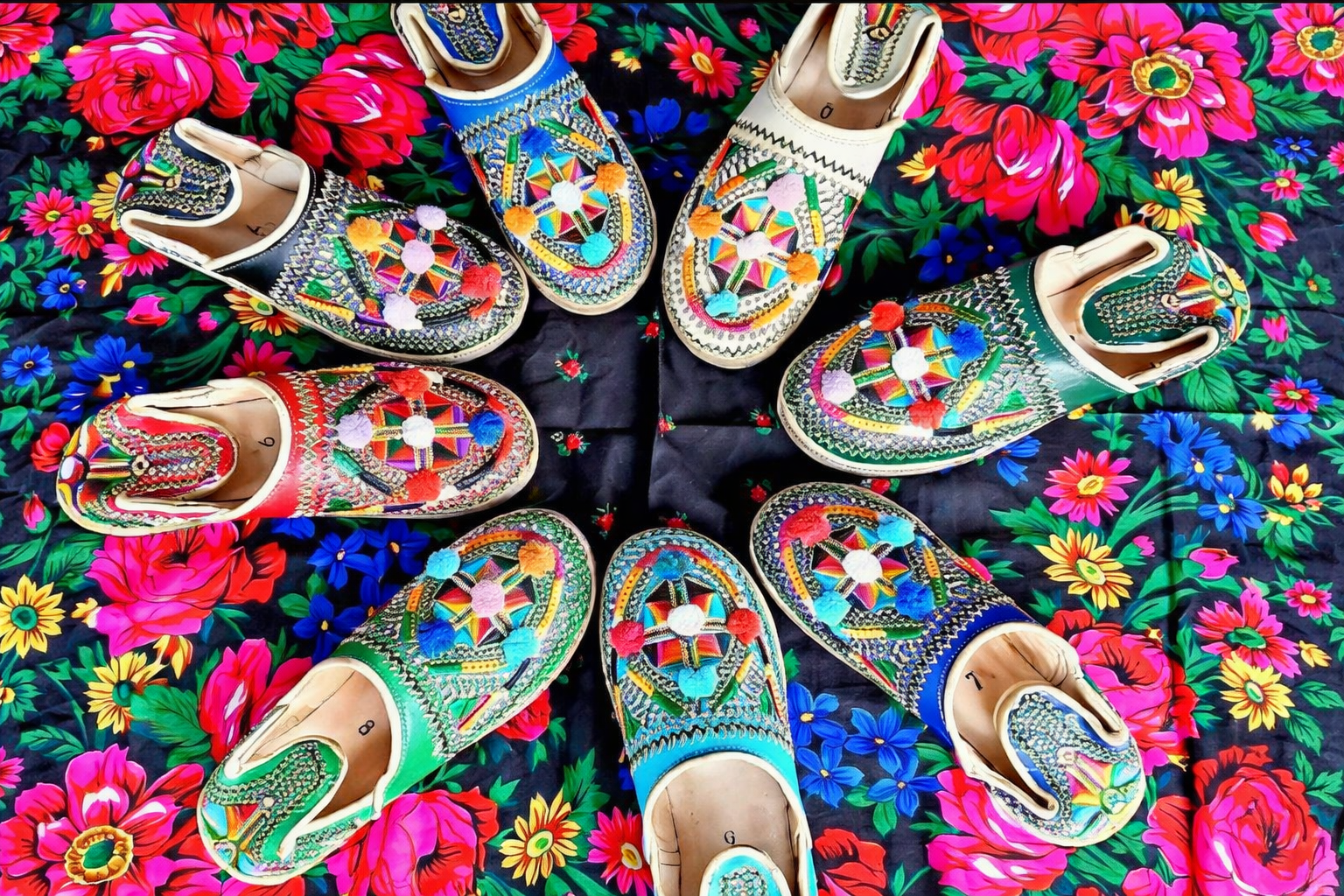 handmade Moroccan babouches made from natural leather